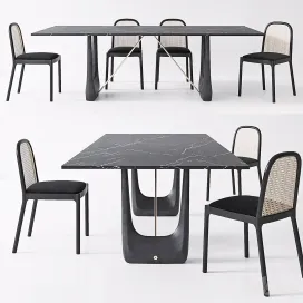 Rocco Rectangular marble dining table